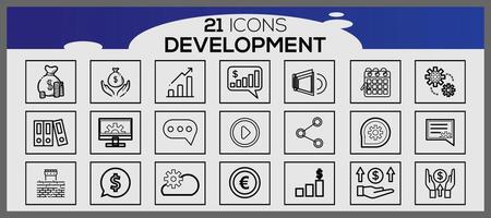 seo and development icons set web design icons set simple set seo and development line icons vector