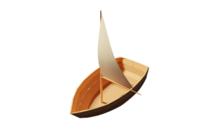 Small wooden sailboat difference angles png