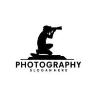 Silhouette photographer icon illustration design vector