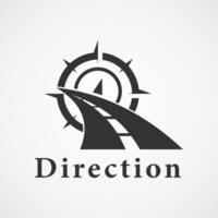 dirección logo diseño ilustración vector