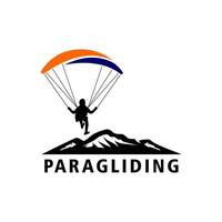 paraglinding logo design vector