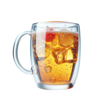 Mug of drink with ice cubes Isolated on Transparent Background png