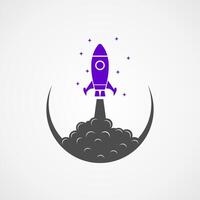 Rocket logo design illustration vector