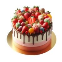 Mix fruit cake Isolated on Transparent Background png