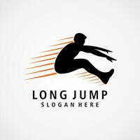 Long jump pictogram logo concept logo design illustration vector