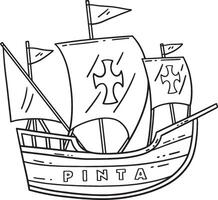 Columbus Day Pinta Ship Columbus Day Isolated vector