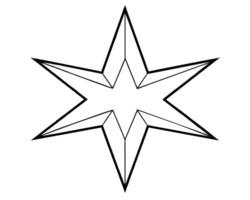 Star isolated on white vector