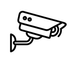 Hand drawn illustration of a cctv camera vector