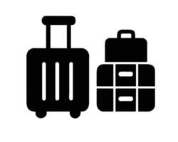 Editable baggage luggage vector
