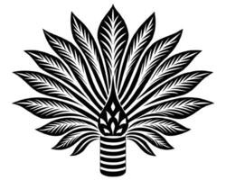 Many large leaves with thorny edges attached vector