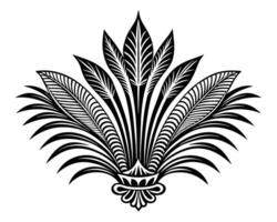 Many large leaves with thorny edges attached vector