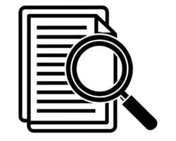 Folder icon with magnifying glass vector