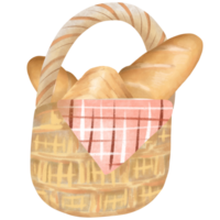 Bread in basket png