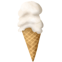 Soft serve Ice cream vanilla cone png