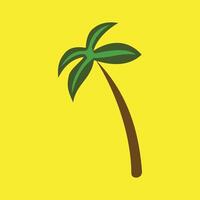 Flat illustration of palm tree icon for web. tree and forest illustration design. Plant and nature design elements. Natural background elements for your design needs vector