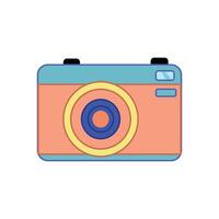 Retro camera icon. Flat illustration of retro camera icon for web design. press equipment design element vector