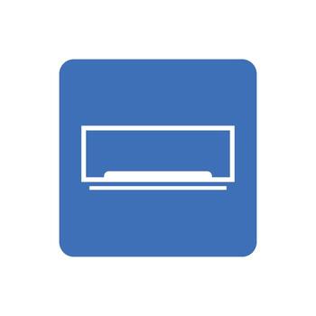 projector icon on blue background. Flat design style. graphic element design resources. Remote of projector icon for ui button application. user interface icon element Design vector