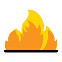 Fire icon isolated on white background for your web and mobile app design, Fire logo concept. Fire element icon for your design needs vector