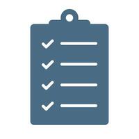 Checkboard silhouette icon. Task board. List of to-do. vector