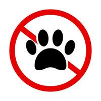 No animals allowed sign. No pets allowed. vector