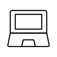 Laptop icon with touchpad. vector