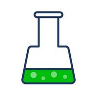 química experimentar matraz icono. vector