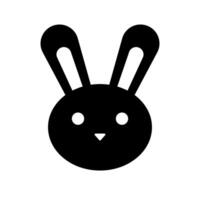 Rabbit silhouette icon. Bunny. vector