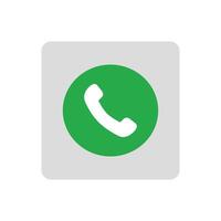 Telephone receiver icon. Flat design style eps 10. Accept call symbol, telephone icon. Design elements for ui button application. user interface icon element vector