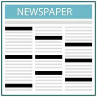 Newspaper file illustration isolated on white. Newspaper icon file gradient style design, designed for web and app. press equipment Design element vector