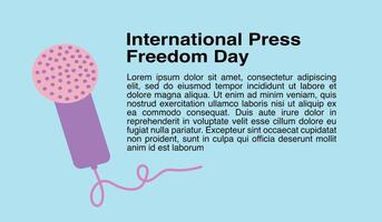 Poster for International Day of Press freedom. Background commemorating World Press Freedom Day. Press background design elements for various purposes. Ornamental press templates vector