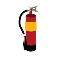 Fire extinguisher flat icon isolated on white background. illustration design of fire fighting equipment and tools. Element icon hydrant. Fire element icon for your design needs vector