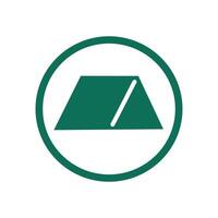 Camping tent icon. Flat illustration of camping tent icon for web. Suitable for promotional product illustrations for nature lovers, mountaineers, campers, etc vector