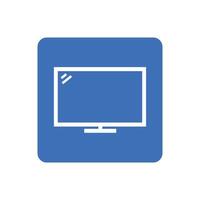 televisión remoto solicitud icono en azul antecedentes. plano diseño estilo icono. gráfico elemento diseño recursos. televisión remoto solicitud icono para ui botón solicitud. usuario interfaz icono y s vector