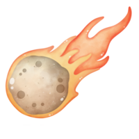 Meteorit Clip Kunst, Illustration von das Meteor, ein süß Karikatur Zeichnung von Meteor png