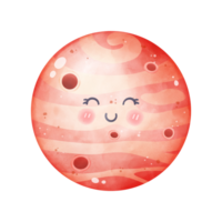 Mars klem kunst, illustratie van de planeet, een schattig tekenfilm tekening van een ster png