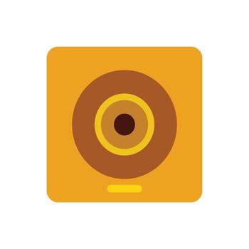 camera symbol on blue background. Flat design style icon. graphic element design resources. camera for ui button application. user interface icon and symbol design elements vector