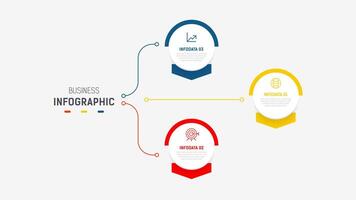 Tres paso infografía etiqueta diseño modelo con línea iconos proceso pasos diagrama, presentaciones, flujo de trabajo disposición, bandera, fluir cuadro, informacion grafico ilustración. vector