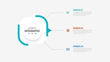 Three Step Infographic label design template with line icons. process steps diagram, presentations, workflow layout, banner, flow chart, info graph illustration. vector