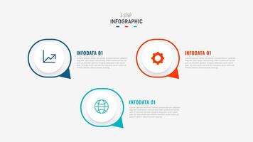 Tres paso infografía etiqueta diseño modelo con línea iconos proceso pasos diagrama, presentaciones, flujo de trabajo disposición, bandera, fluir cuadro, informacion grafico ilustración. vector