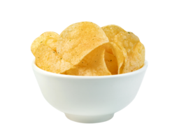 potato chips in bowl isolated png