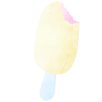 Vanilla ice cream. A hand-drawn illustration of summer and handmade png