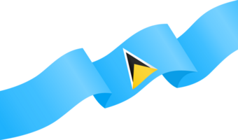 Saint Lucia flag wave png