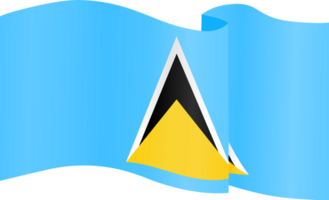 Saint Lucia flag wave png