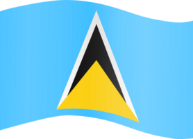 Saint Lucia flag wave png