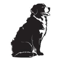 Flat illustration of dog silhouette vector