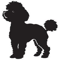 Flat illustration of dog silhouette vector