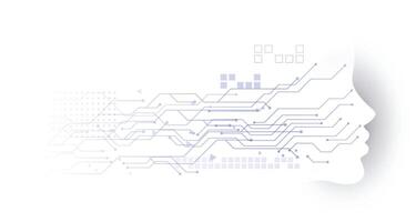 tecnología cara circuito diagrama antecedentes vector