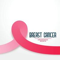 pink ribbon breast cancer awareness month background poster vector