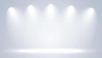 glowing studio light on empty background design vector