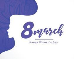 8th march happy womens day wishes background in papercut style vector